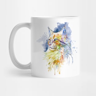 Orange Maine Coon Cat Profile Mug